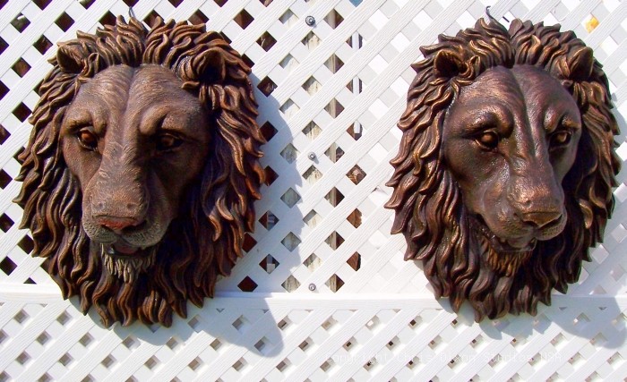 21 Lion Head Natural Bronze