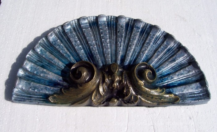 Arch Pediment Shell Fan 7x13