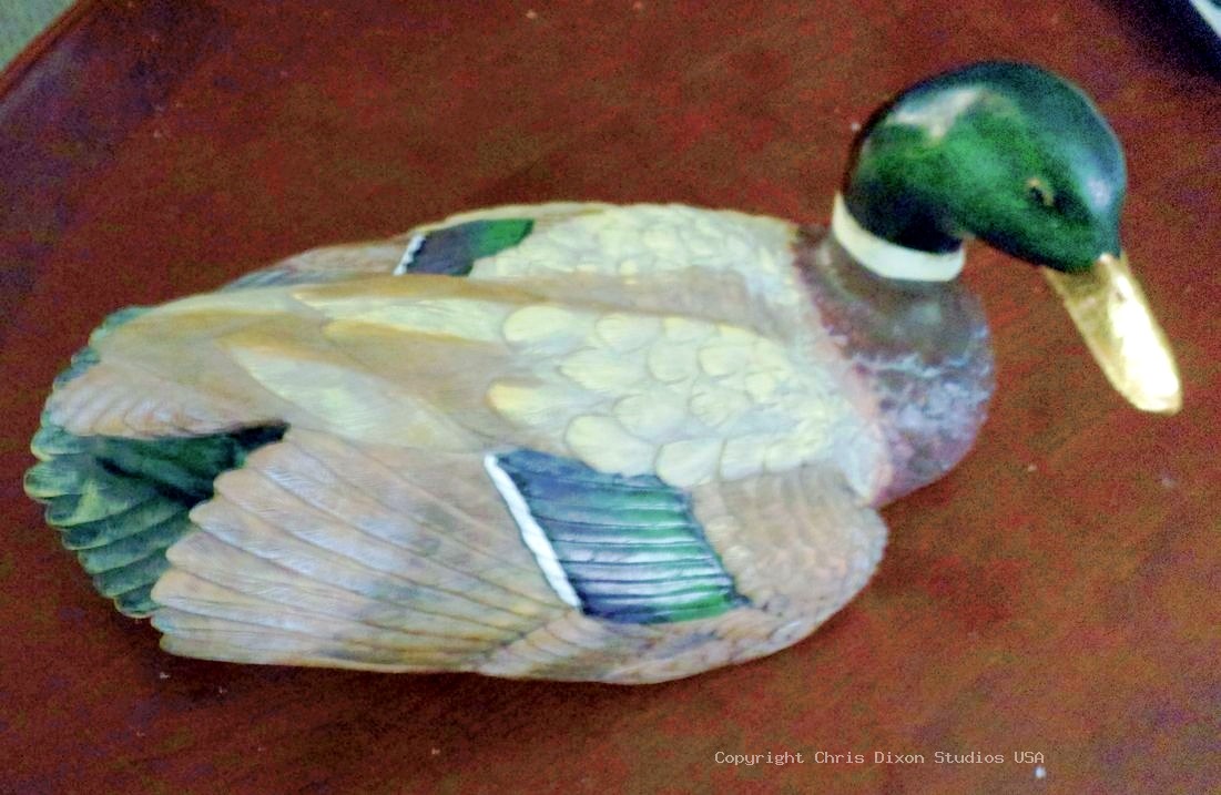 Duck Mallard Decoy 12x6x6