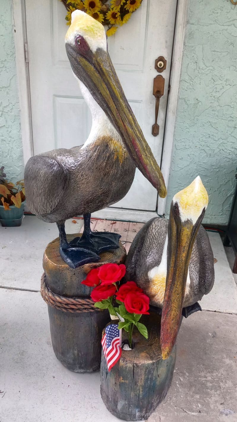 Pelicans On Triple Piling