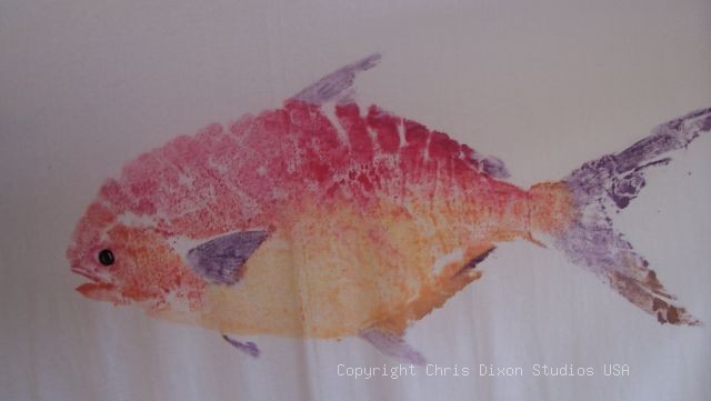 Red Permit Fishprints