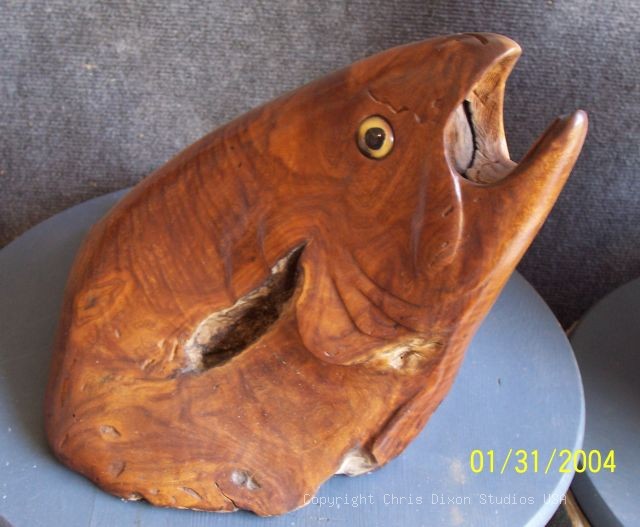 Trout Fishhead Woodcarving