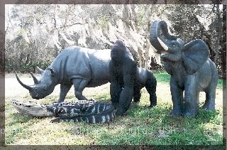 Elephant Gorilla Rhino Gator