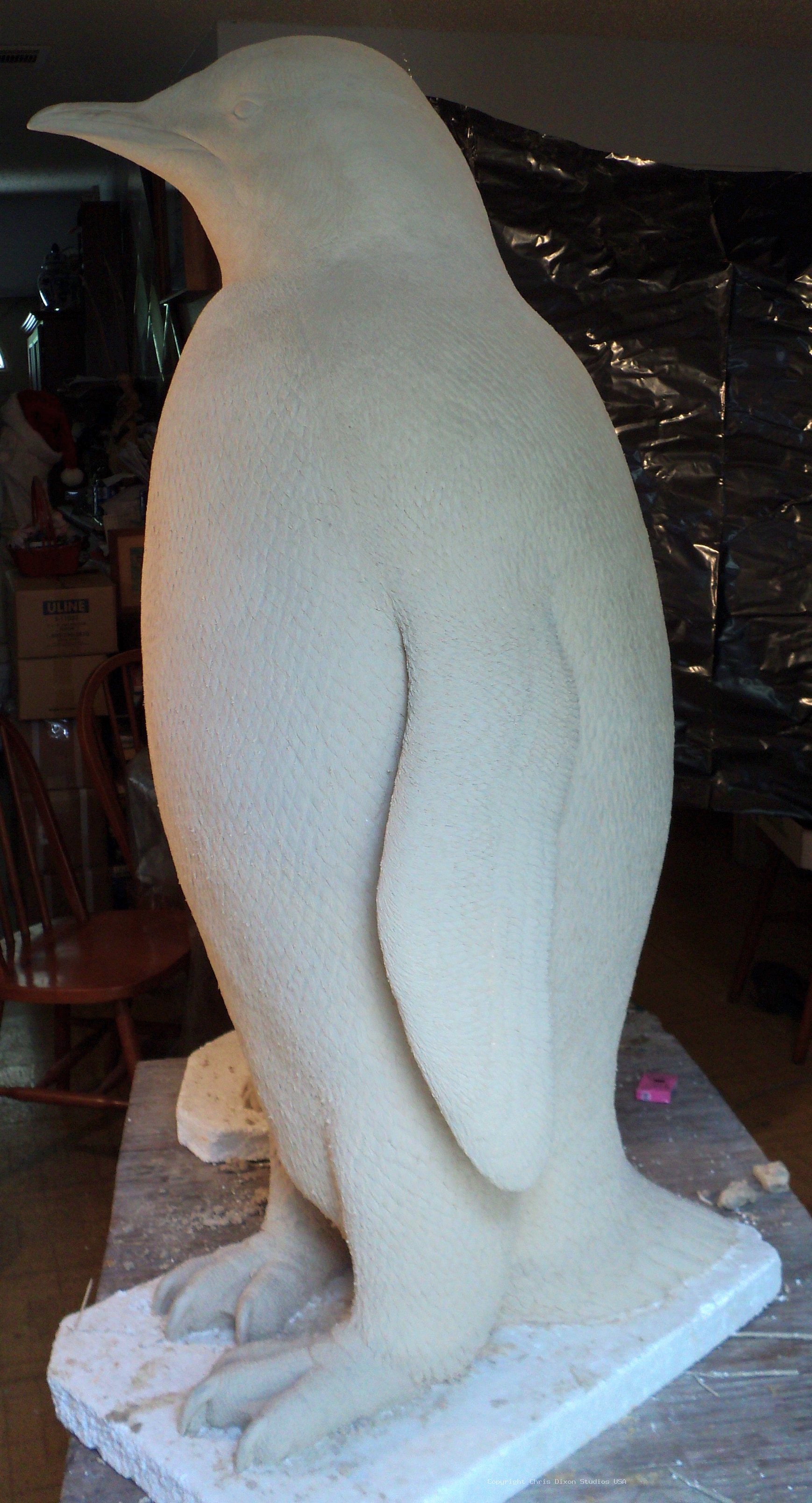 Emperor Penguins Carved78