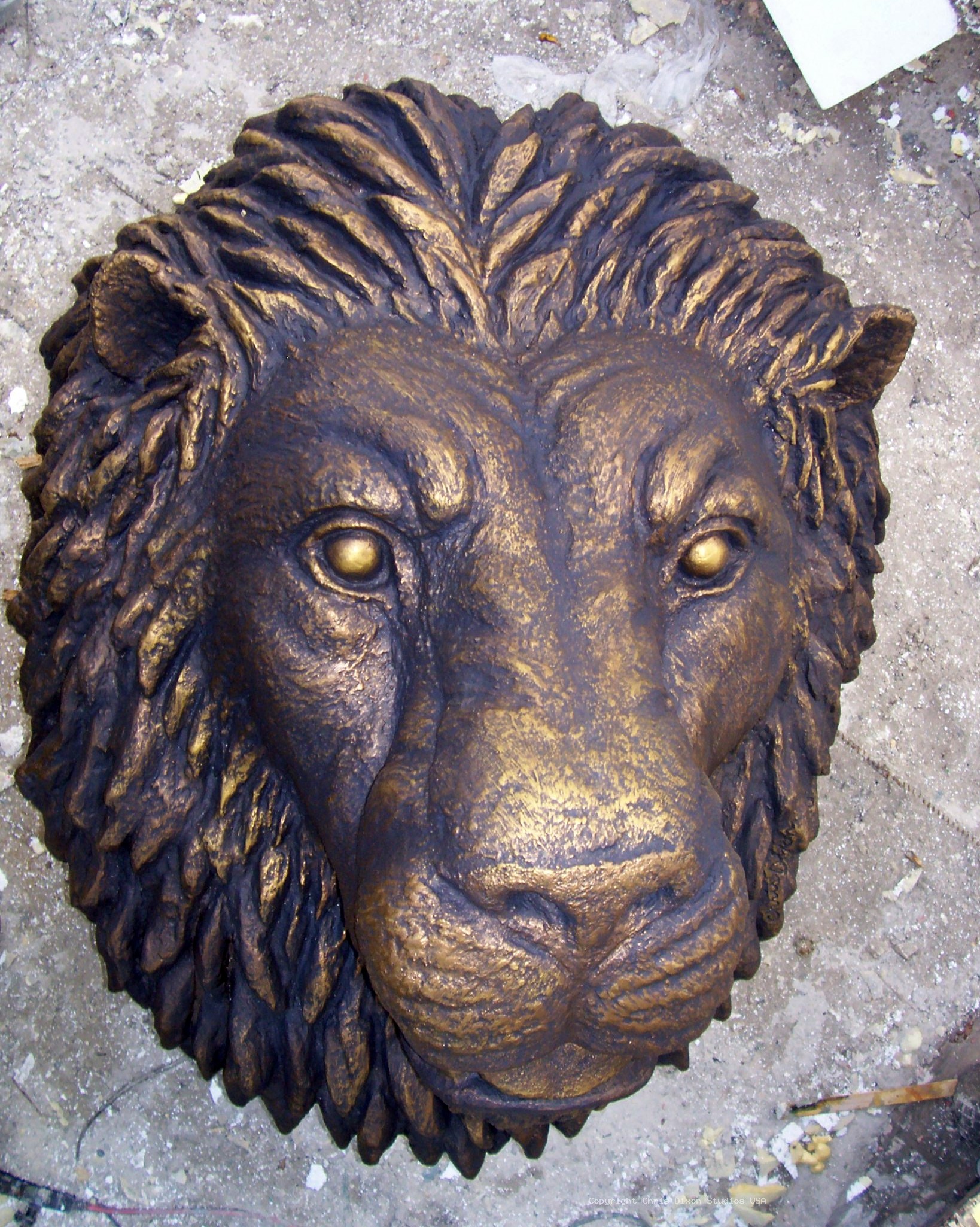 Lion Head 3ft Painted70