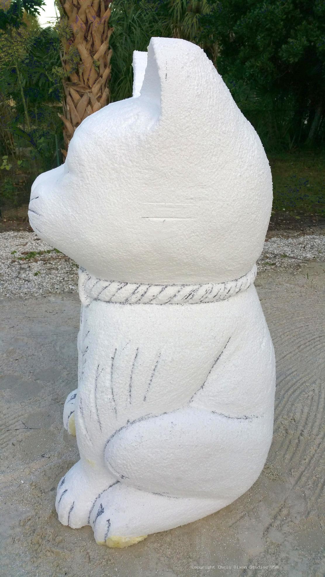Lucky Cat Carved226