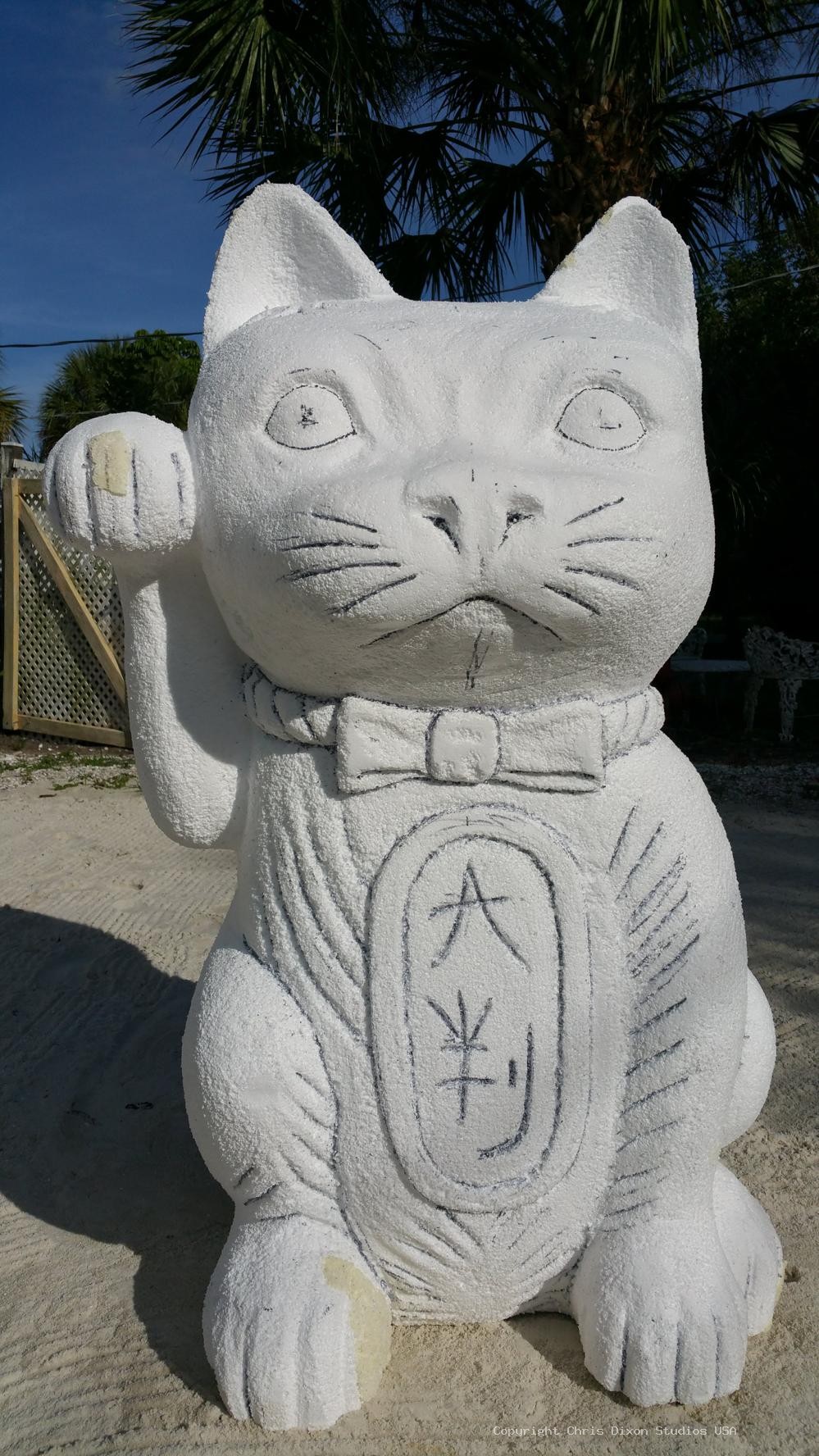 Lucky Cat Carved909