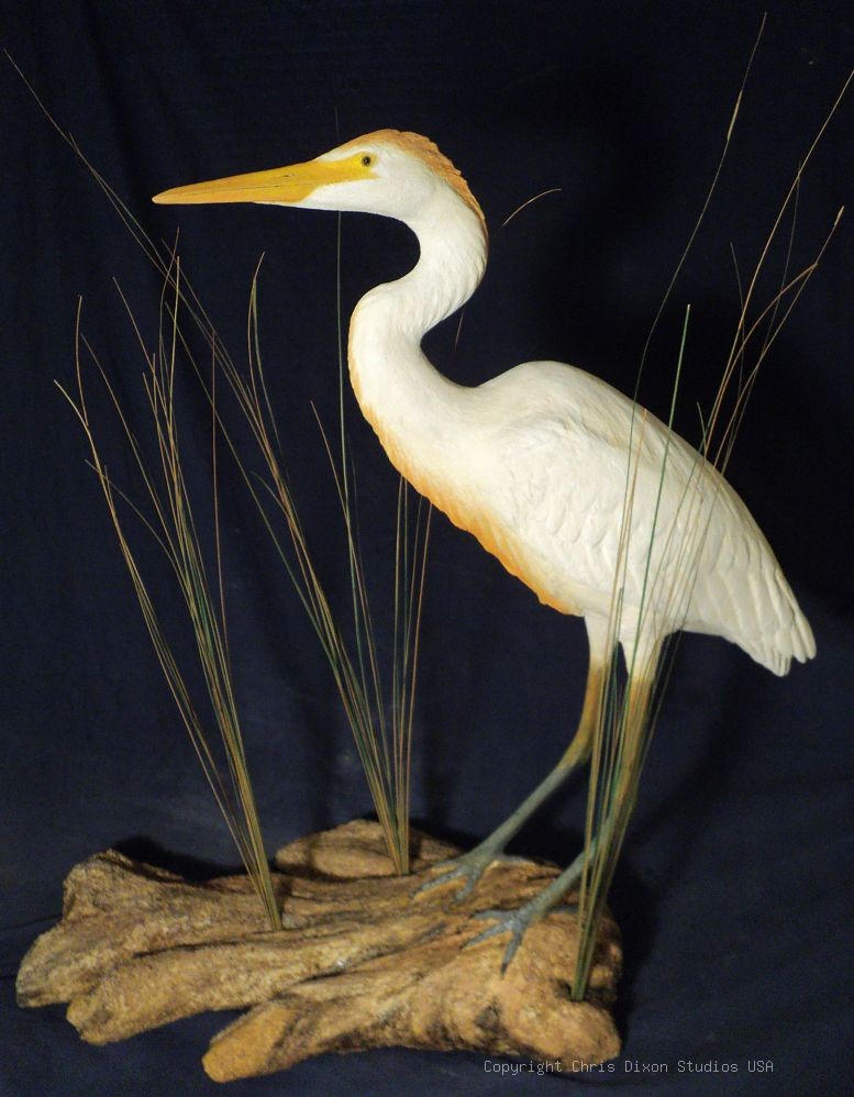 Cattle Egret Sculpture29in 782