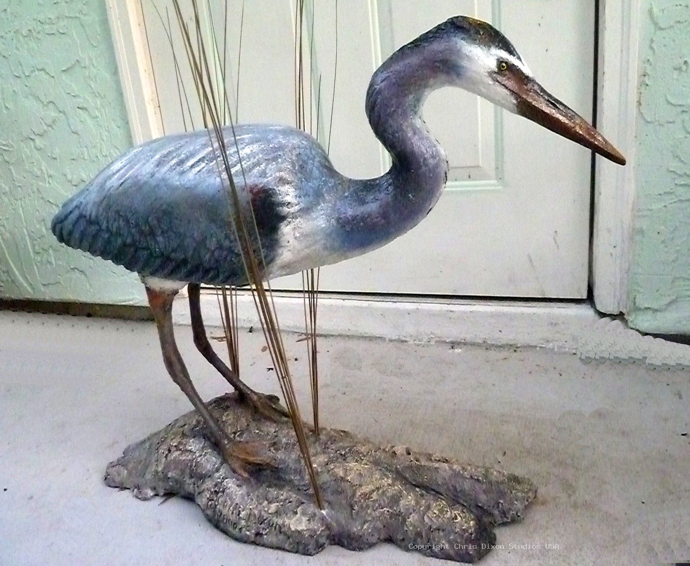 Great Blue Heron Sculpture27x9x24in 312