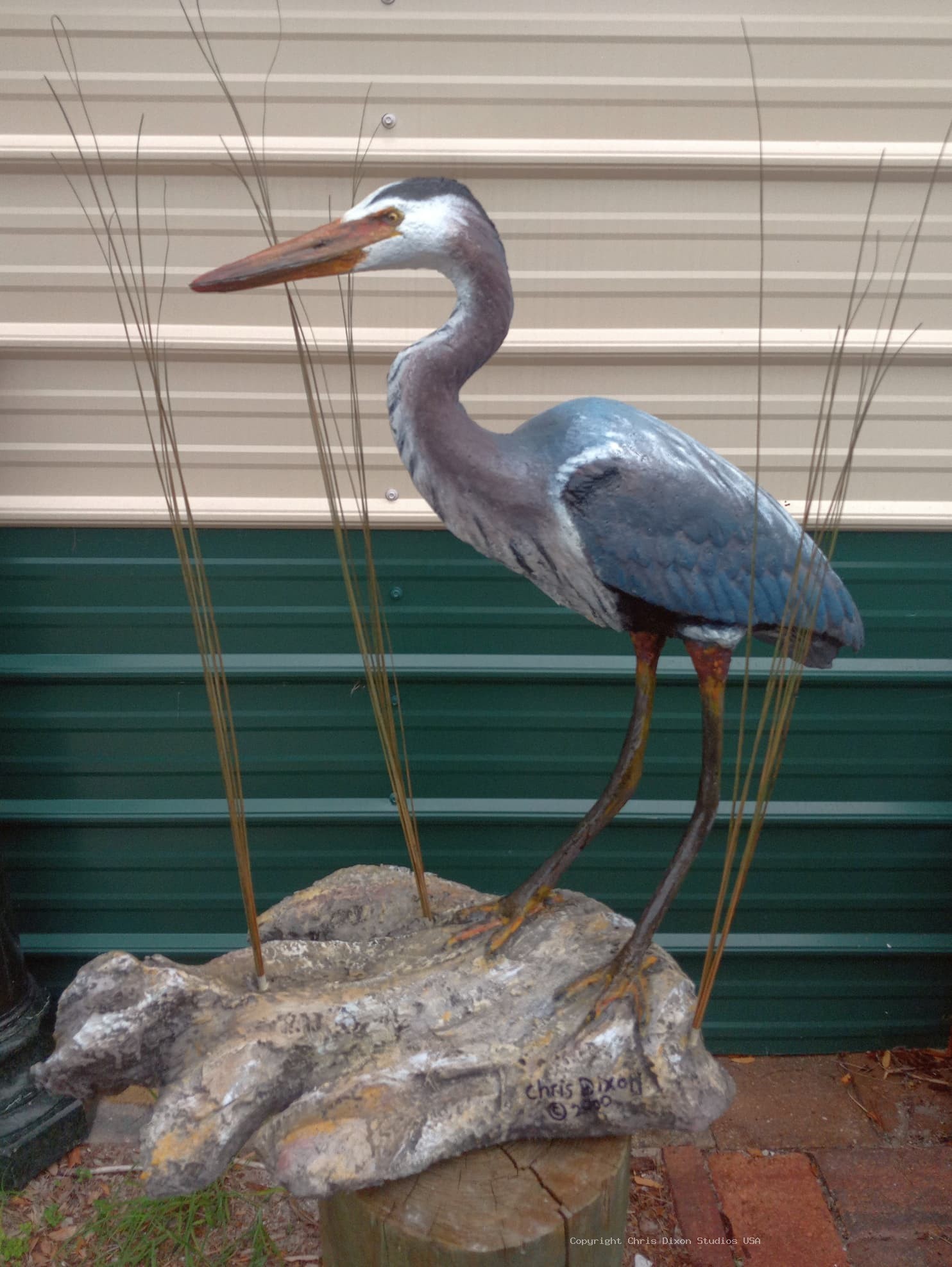 Great Blue Heron Sculpture29in 132