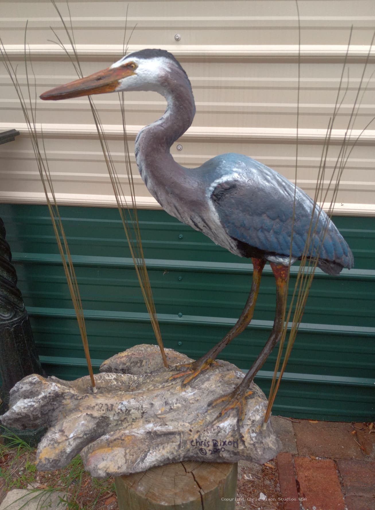 Great Blue Heron Sculpture29in 147