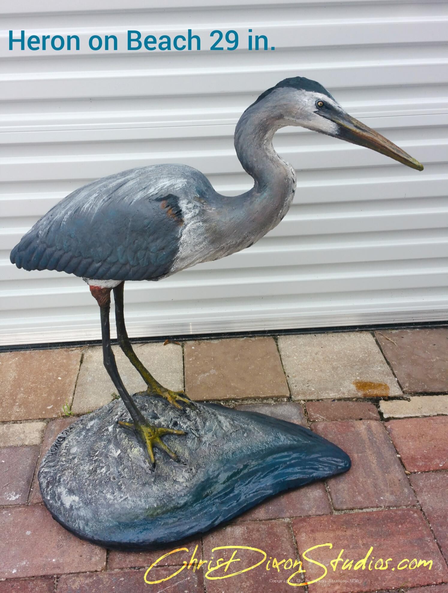 Heron On Beach 29in 6103