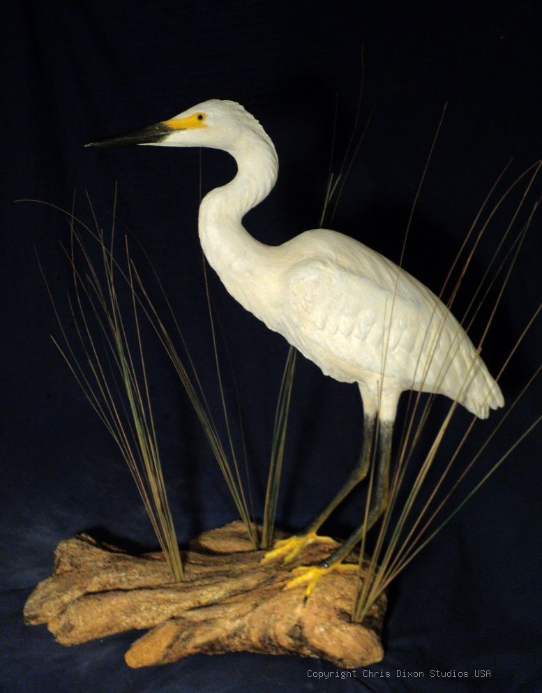 Snowy Egret Sculpture29in 740